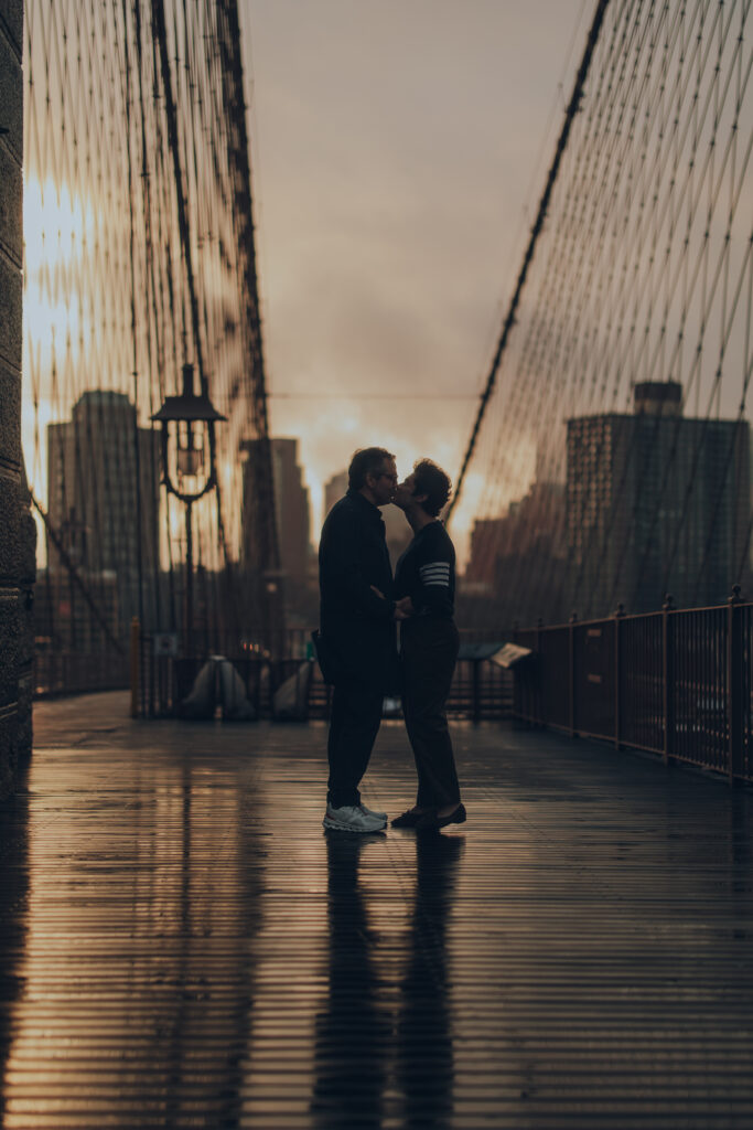 Brooklyn Bridge Sunrise Engagement Photos