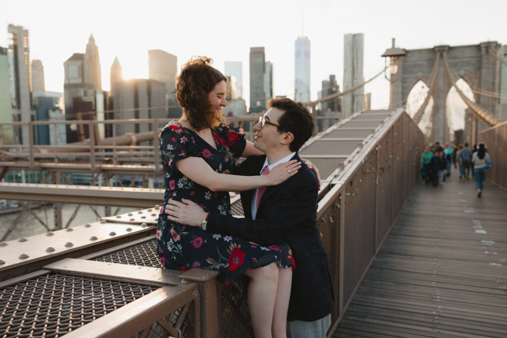 Sunset Brooklyn Bridge Engagement