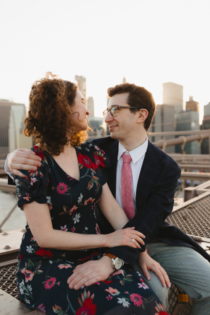 Sunset Brooklyn Bridge Engagement