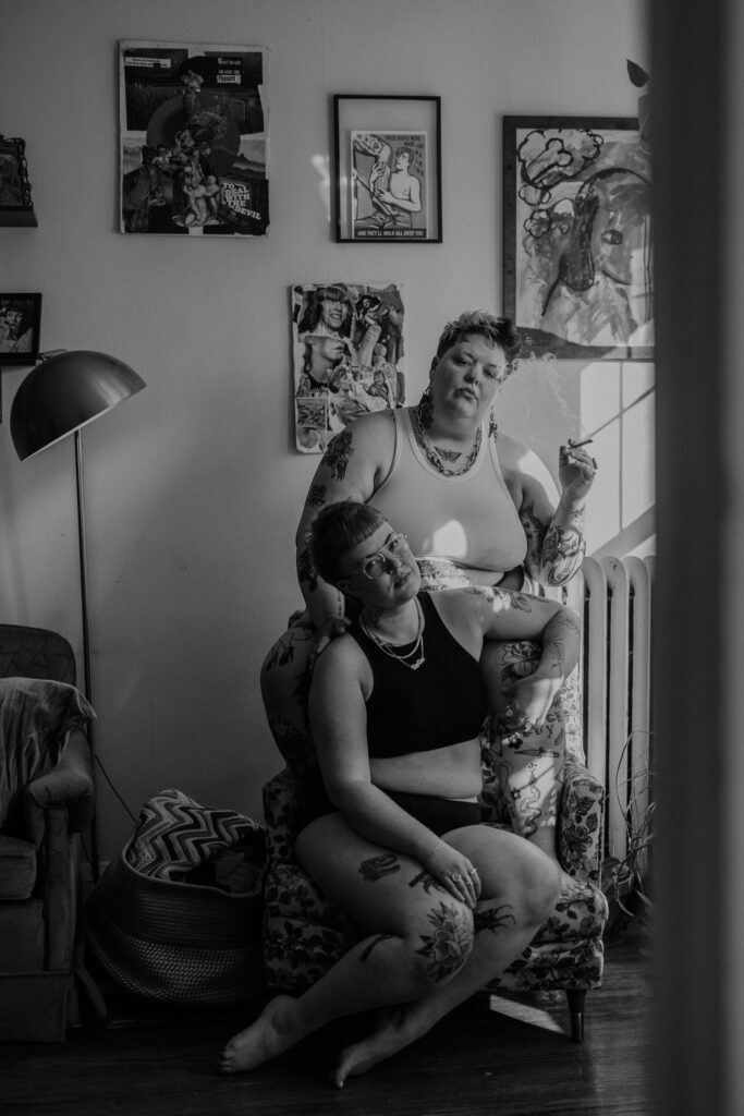 Queer couples boudoir photography