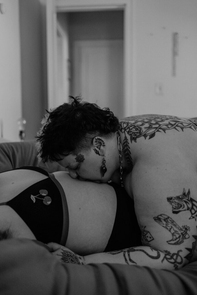 Queer couples boudoir photography