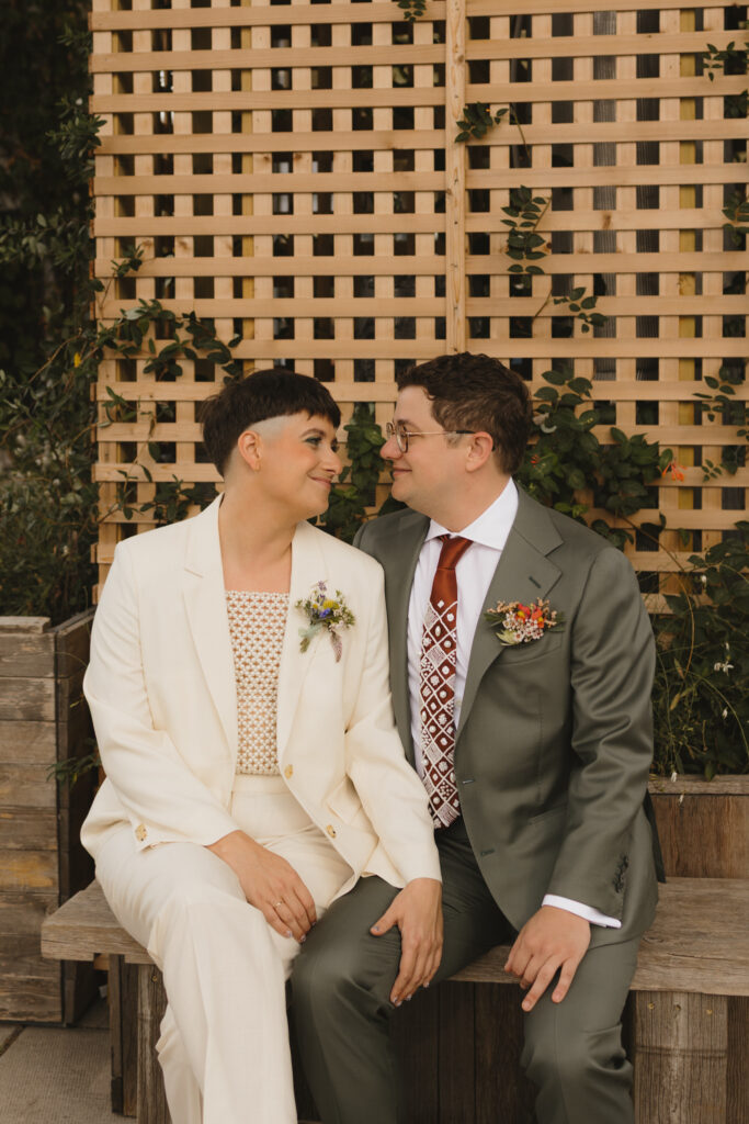 Brooklyn Grange Rooftop Farm Jewish Wedding // Queer Wedding Photographer