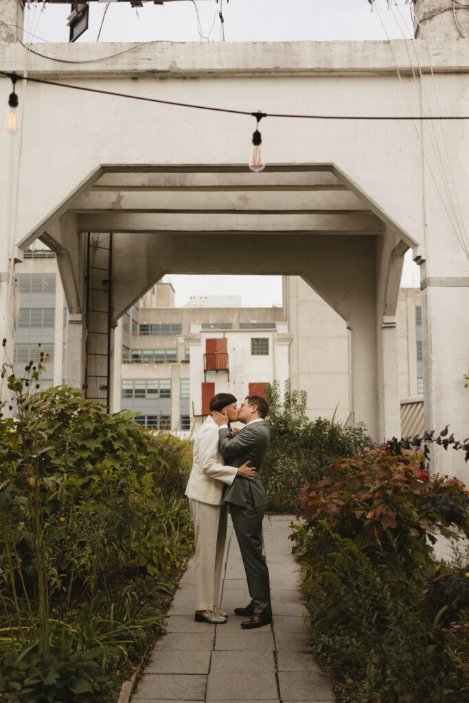 Brooklyn Grange Rooftop Farm Jewish Wedding // Queer Wedding Photographer
