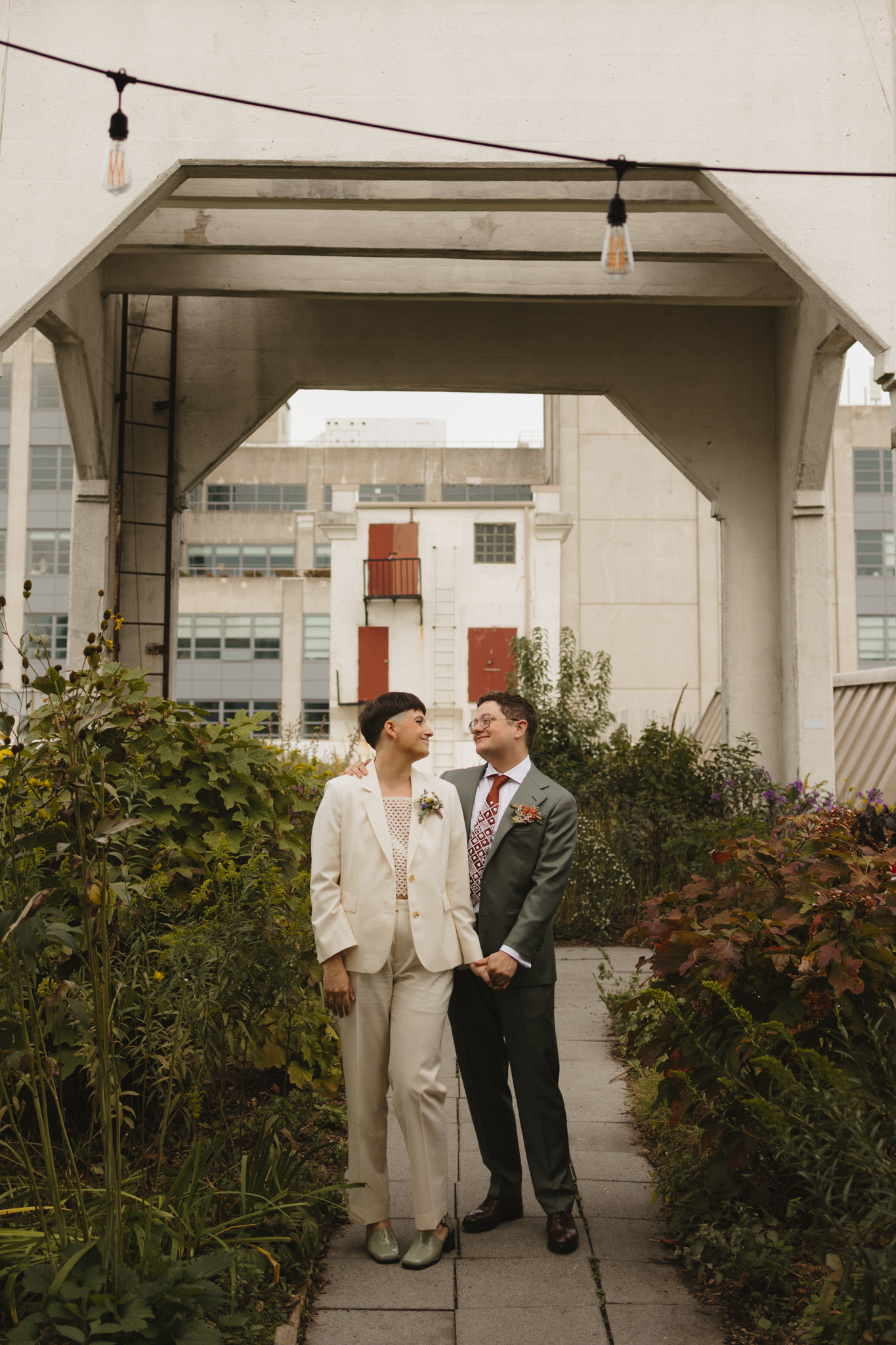 Brooklyn Grange Rooftop Farm Jewish Wedding // Queer Wedding Photographer