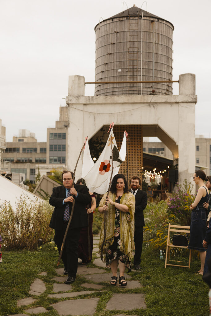 Brooklyn Grange Rooftop Farm Jewish Wedding // Queer Wedding Photographer
