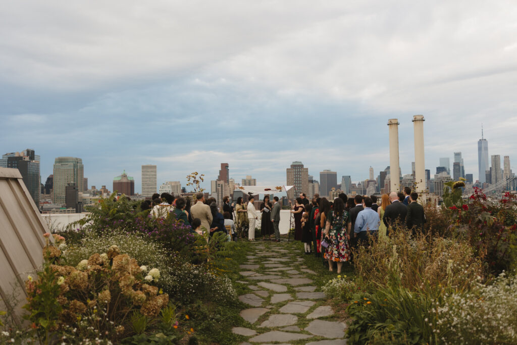 Brooklyn Grange Rooftop Farm Jewish Wedding // Queer Wedding Photographer