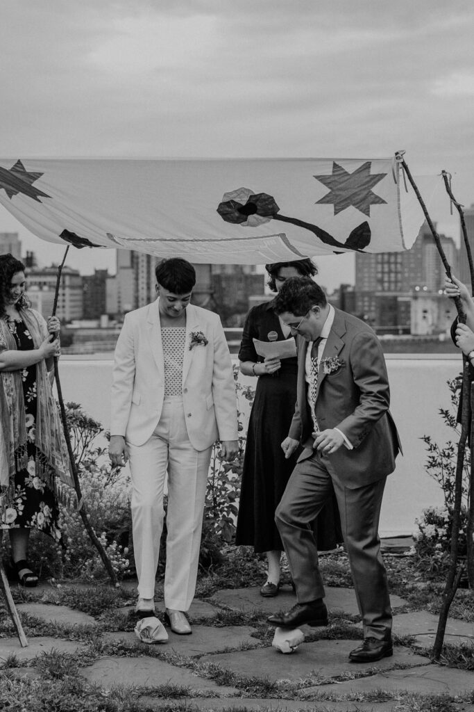 Brooklyn Grange Rooftop Farm Jewish Wedding // Queer Wedding Photographer