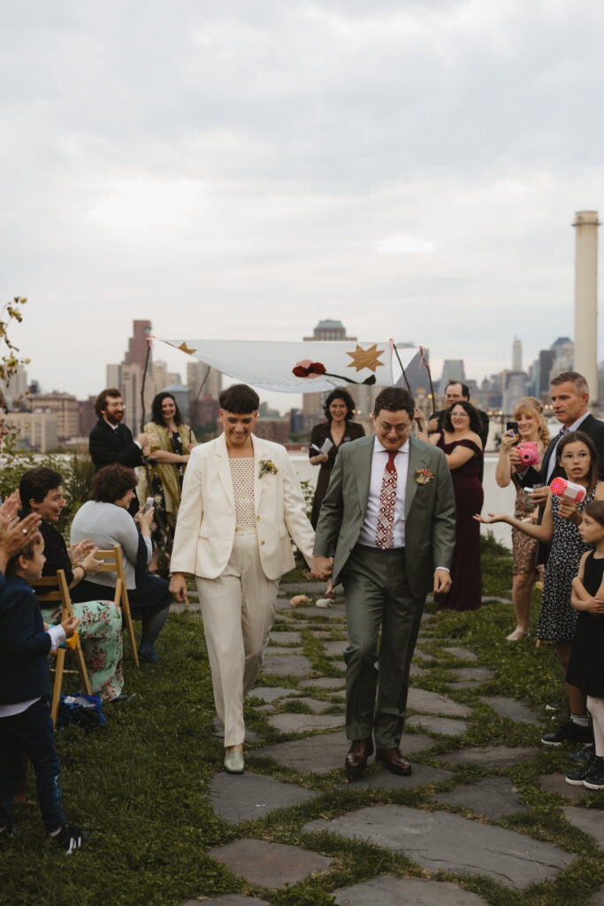 Brooklyn Grange Rooftop Farm Jewish Wedding // Queer Wedding Photographer